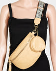 Fame PU Leather Weave Textured Crossbody Bag with Coin Purse