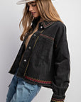 Embroidered Wash Cotton Jacket