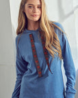 e Luna Brushed Terry High Low Sweatshirt