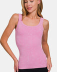 Zenana Ribbed Scoop Neck Tank