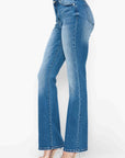 bytos Full Size Distressed High Rise Jeans with Pockets