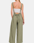 Zenana Pocketed Wide Strap Wide Leg Overalls