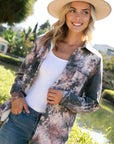 e Luna Tie Dye Button Down Shirts