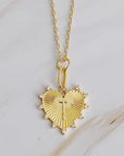 Clip Hanging Initial Heart Necklace