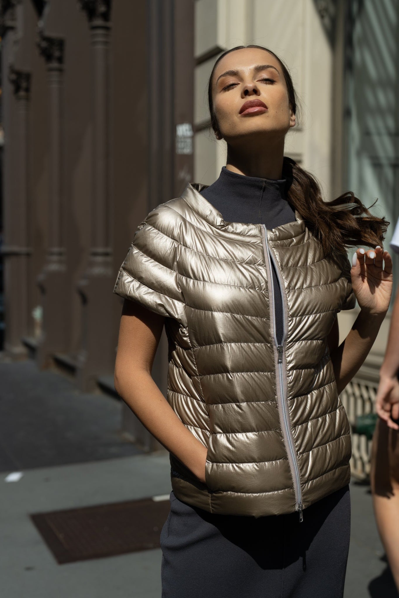 Cotes of London |The St Ives | Down Vest Metallic Gold