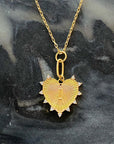 Clip Hanging Initial Heart Necklace