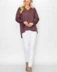 Andrea Stretch Faux Suede Top