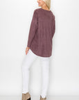 Andrea Stretch Faux Suede Top