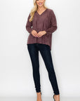 Andrea Stretch Faux Suede Top