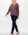 Andrea Stretch Faux Suede Top