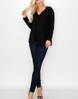 Andrea Stretch Faux Suede Top