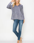 Andrea Stretch Faux Suede Top