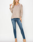 Andrea Stretch Faux Suede Top