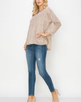 Andrea Stretch Faux Suede Top