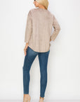 Andrea Stretch Faux Suede Top