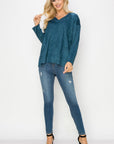 Andrea Stretch Faux Suede Top