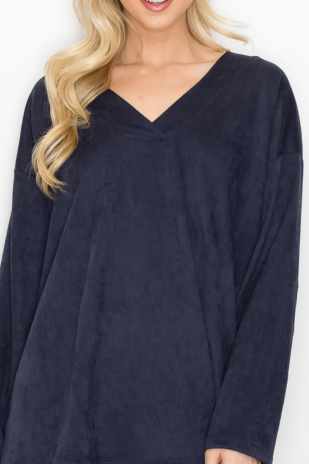 Andrea Stretch Faux Suede Top