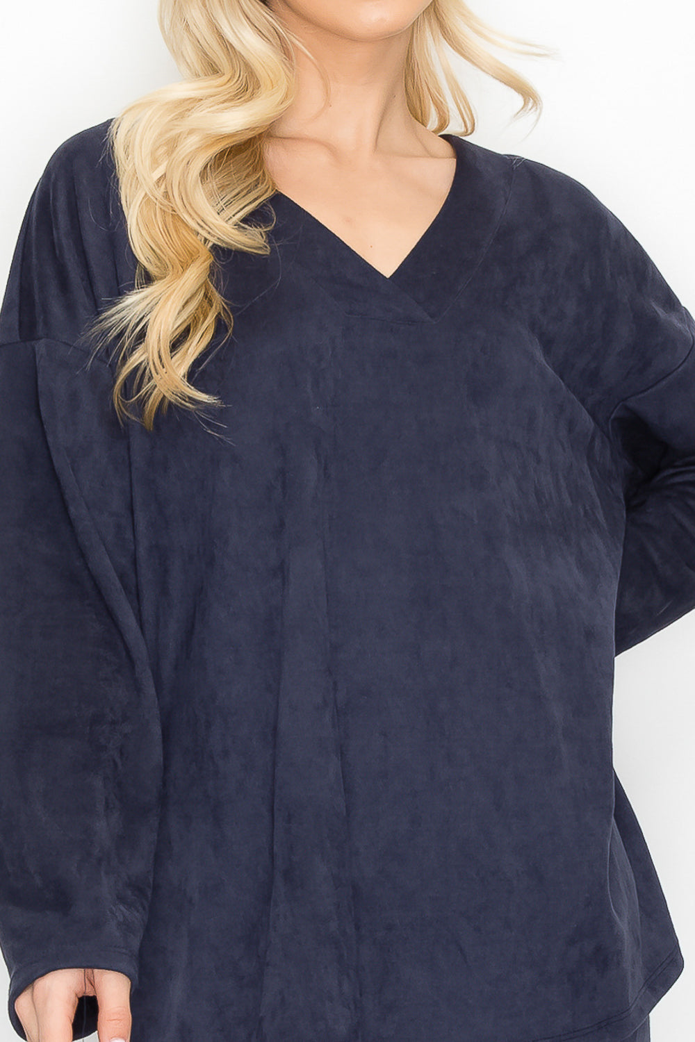 Andrea Stretch Faux Suede Top