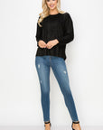 Adi Stretch Faux Suede Top