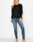 Adi Stretch Faux Suede Top