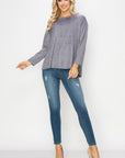 Adi Stretch Faux Suede Top