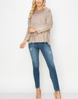 Adi Stretch Faux Suede Top