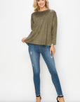 Adi Stretch Faux Suede Top