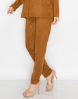 Annelise Stretch Suede Pant