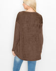 Adi Stretch Faux Suede Top