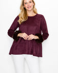 Anabelle Suede Top with Faux Fur