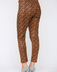 Annelise Stretch Suede Pant - Leopard