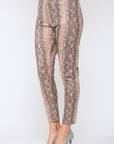 Annelise Stretch Suede Pant - Snake