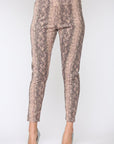 Annelise Stretch Suede Pant - Snake