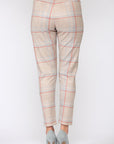 Annelise Stretch Suede Pant - Plaid