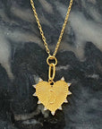 Clip Hanging Initial Heart Necklace