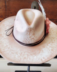 CUSTOM Hand-Painted Cowgirl Western Boho Hat A121