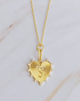 Clip Hanging Initial Heart Necklace