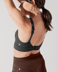 POPFLEX Full Size Adventure Scoop Bra (Ribbed) - Charcoal