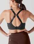 POPFLEX Full Size Adventure Scoop Bra (Ribbed) - Charcoal