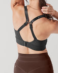 POPFLEX Full Size Adventure Scoop Bra (Ribbed) - Charcoal