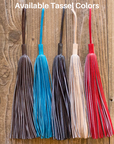 Teal Leather Tassel