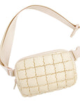 Evyn Quilted Puffer Sling Crossbody Belt Bum Fanny Waist Bag