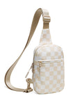 Kenzie Nylon Checkered Sling Bag