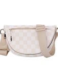 Olivia Nylon Check Foldover Crossbody