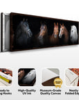 A Family Of Horses Canvas Wall Art