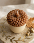 Acorn Sculpture Candle – Hand-Poured Soy Wax | Rustic Fall Decor