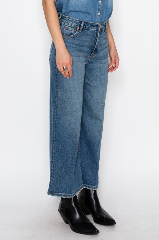 Artemis Vintage Ultra High Rise Crop Wide Leg Jeans