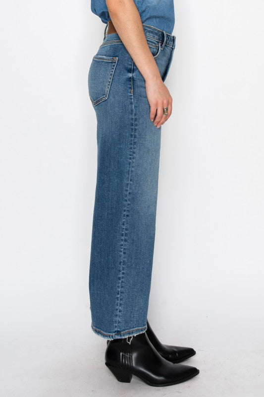 Artemis Vintage Ultra High Rise Crop Wide Leg Jeans