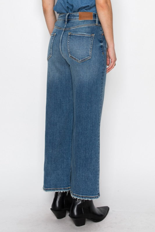 Artemis Vintage Ultra High Rise Crop Wide Leg Jeans