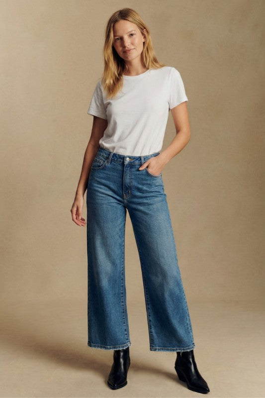 Artemis Vintage Ultra High Rise Crop Wide Leg Jeans